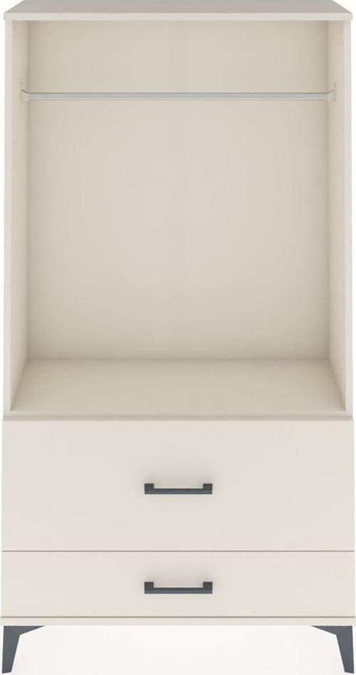 Arges Dolap Tek Raflı 2 Çekmeceli Tek Askılı 88x30x163 Aytaşı-Aytaşı