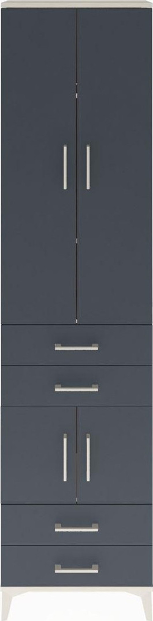 Arges Dolap 4 Raflı 4 Çekmeceli 4 Kapaklı 60x30x243 Aytaşı-Antrasit
