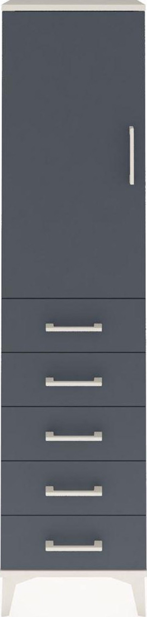 Arges Dolap 1 Raflı 5 Çekmeceli 1 Askılı 44 x 30 x 182 cm Aytaşı - Antrasit