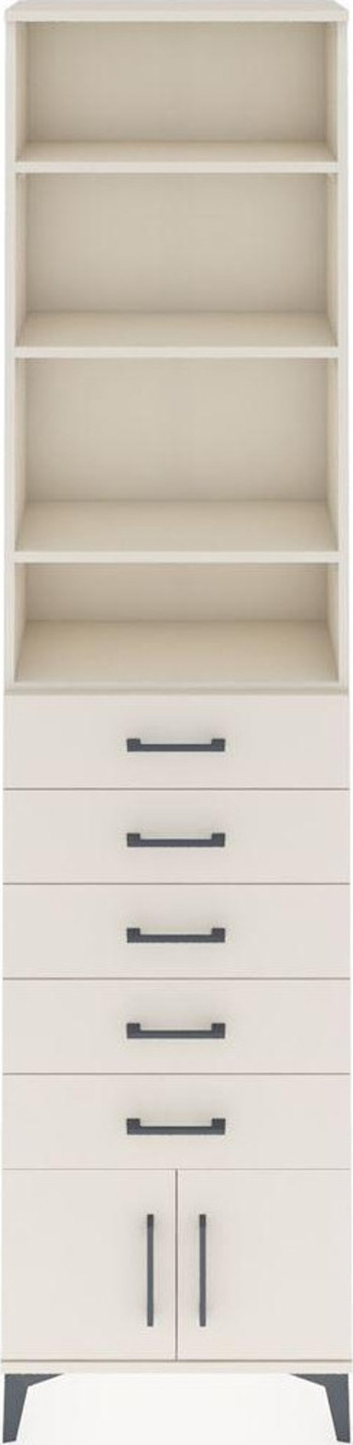 Arges Dolap 4 Raflı 5 Çekmeceli 2 Kapaklı 60 x 30 x 243 cm Aytaşı - Aytaşı