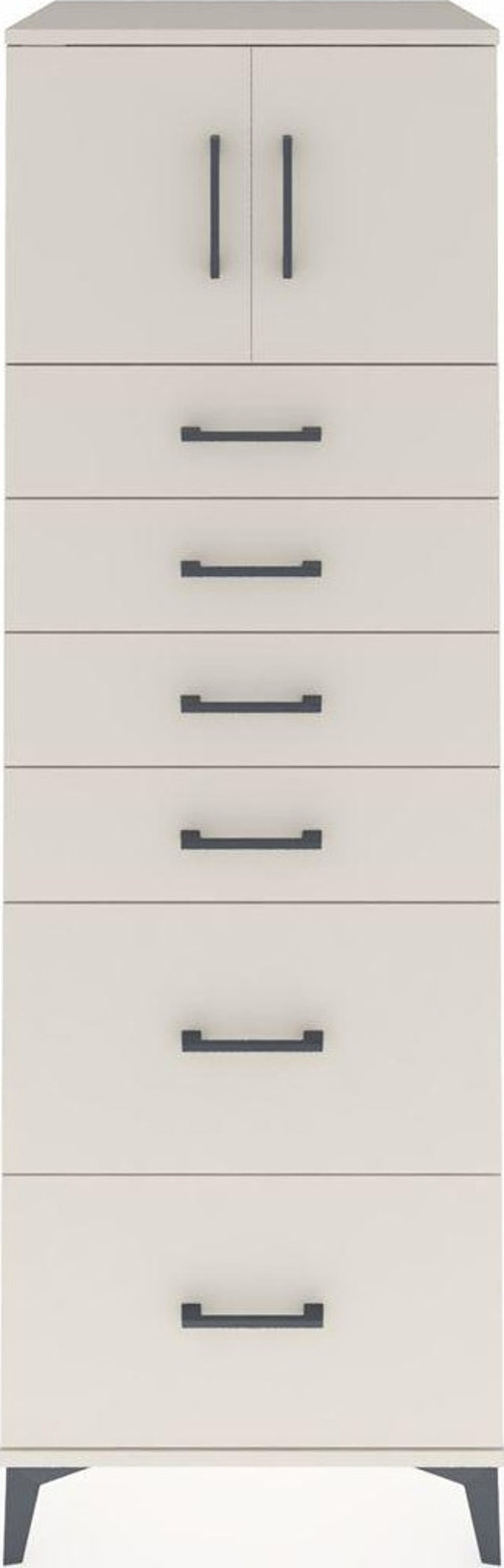 Kronos Dolap 1 Raflı 6 Çekmeceli 2 Kapaklı 60 x 59 x 182 cm Aytaşı - Aytaşı