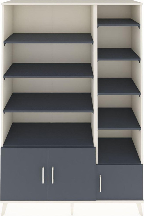 Hyperion Gardrop 10 Raflı 3 Kapaklı 132x44x195 Aytaşı-Antrasit