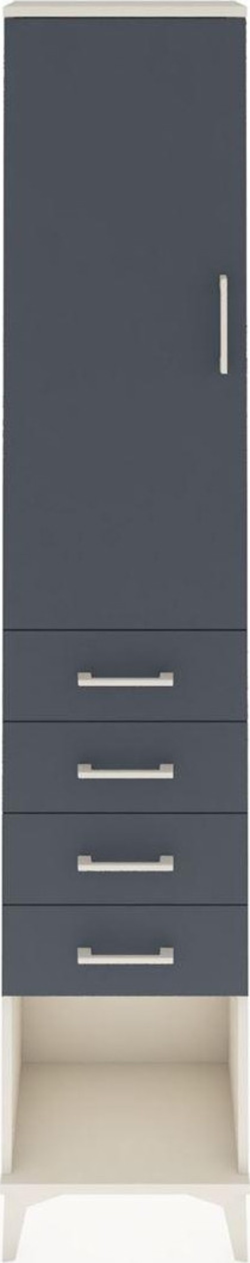 Arges Dolap 2 Raflı 4 Çekmeceli 1 Askılı 44 x 30 x 221 cm Aytaşı - Antrasit