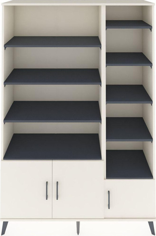 Hyperion Dolap 10 Raflı 3 Kapaklı 132x44x195 Aytaşı-Aytaşı/Antrasit