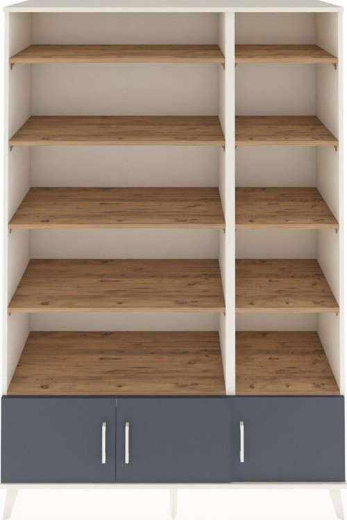 Hyperion Dolap 10 Raflı 3 Kapaklı 132 x 44 x 195 cm Aytaşı - Antrasit - Çam