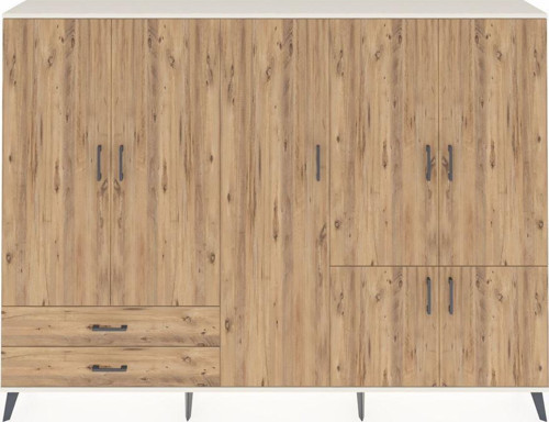 Arges Dolap 12 Raflı 2 Çekmeceli 7 Kapaklı 220x30x163 Aytaşı-Çam