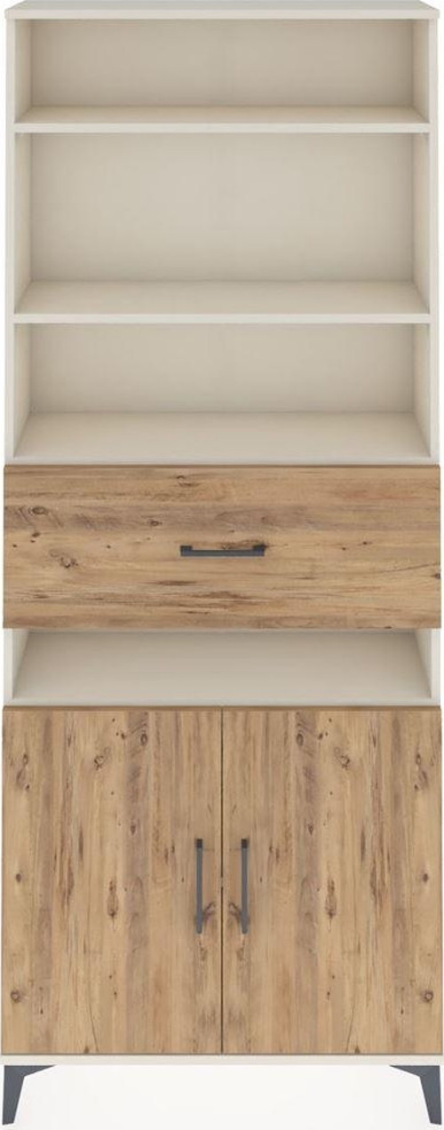 Arges Dolap 5 Raflı Tek Çekmeceli 2 Kapaklı 88x30x221 Aytaşı-Çam