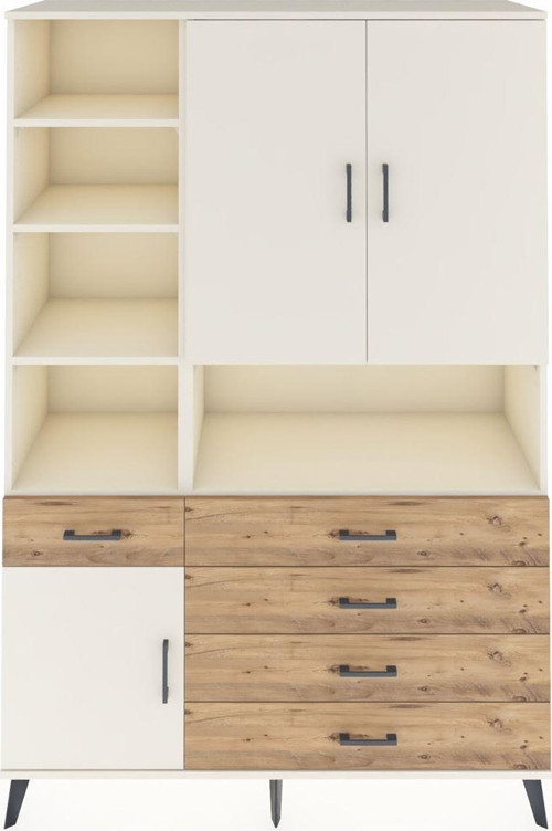 Hyperion Dolap 8 Raflı 5 Çekmeceli 3 Kapaklı 132x44x195 Aytaşı-Aytaşı/Çam