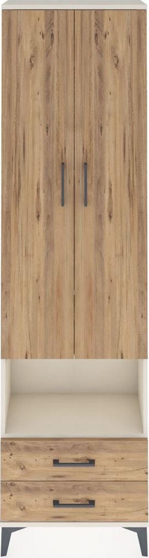Arges Dolap 5 Raflı 2 Çekmeceli 2 Kapaklı 60x30x221 Aytaşı-Çam