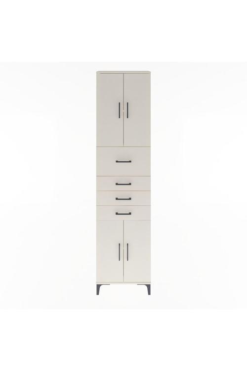 Arges Dolap 3 Raflı 4 Çekmeceli 4 Kapaklı 60x30x243 Aytaşı-Aytaşı