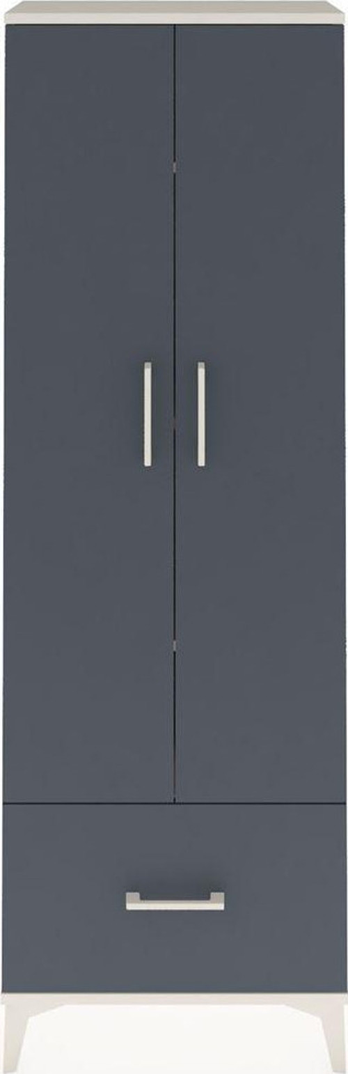 Arges Dolap 4 Raflı 1 Çekmeceli 2 Kapaklı 60 x 30 x 182 cm Aytaşı - Antrasit