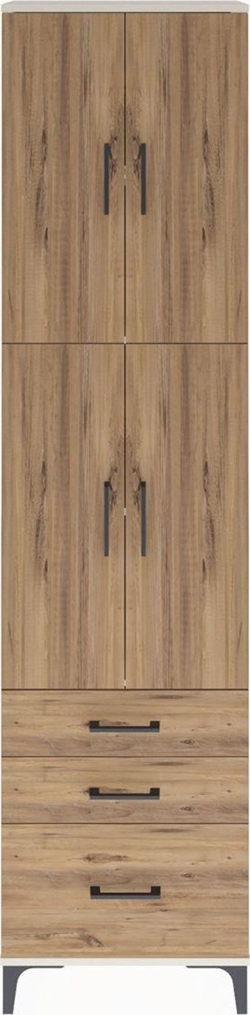Arges Dolap 4 Raflı 3 Çekmeceli 4 Kapaklı 60x30x243 Aytaşı-Çam