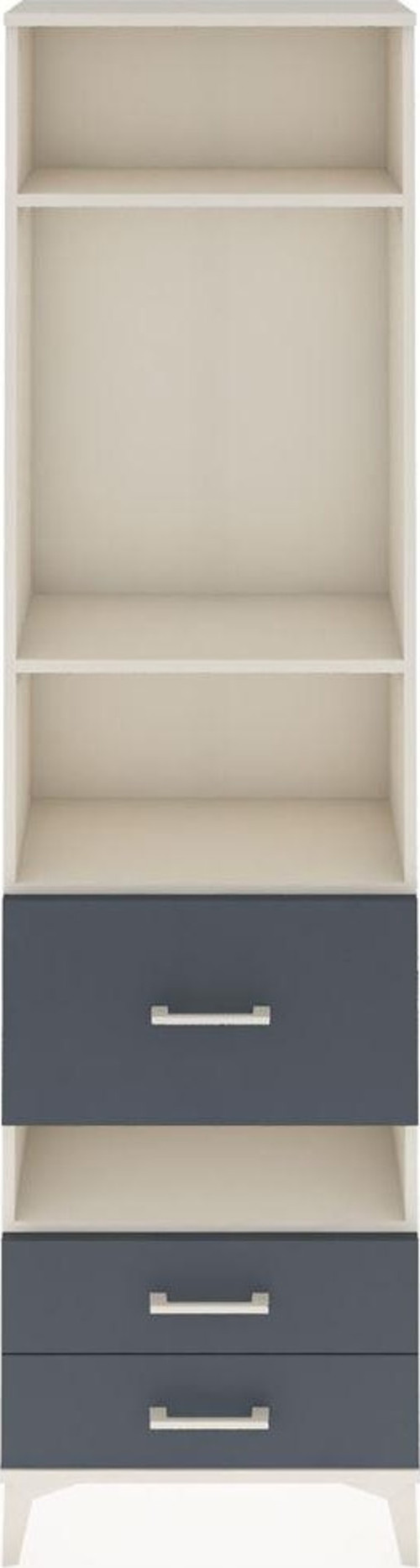 Arges Dolap 4 Raflı 3 Çekmeceli 60x30x221 Aytaşı-Antrasit