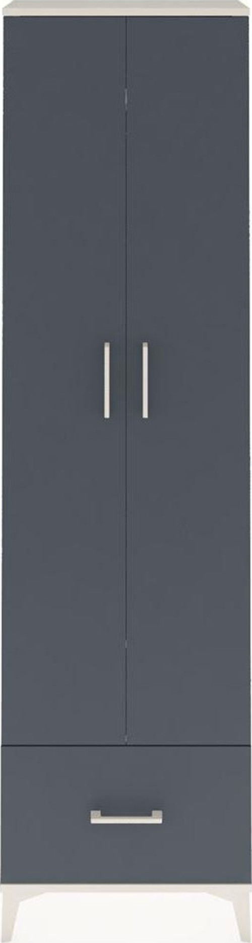 Arges Dolap 3 Raflı Tek Çekmeceli Tek Askılı 60x30x221 Aytaşı-Antrasit