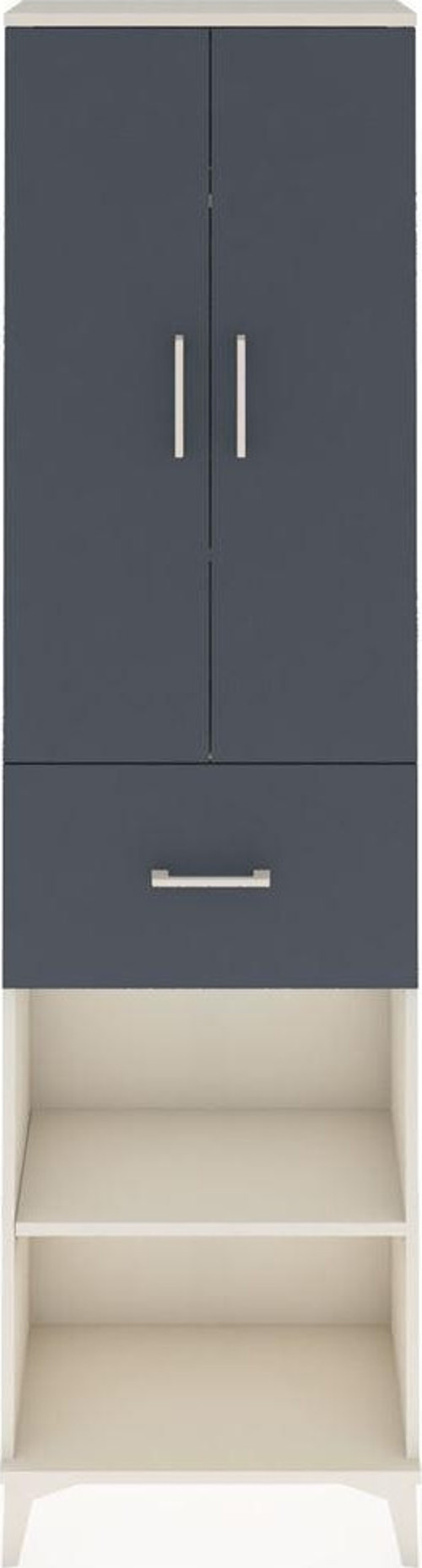Arges Dolap 4 Raflı Tek Çekmeceli 2 Kapaklı 60x30x221 Aytaşı-Antrasit