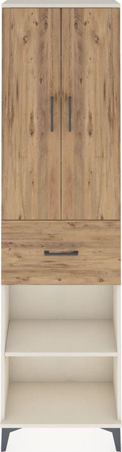 Arges Dolap 4 Raflı Tek Çekmeceli 2 Kapaklı 60x30x221 Aytaşı-Çam