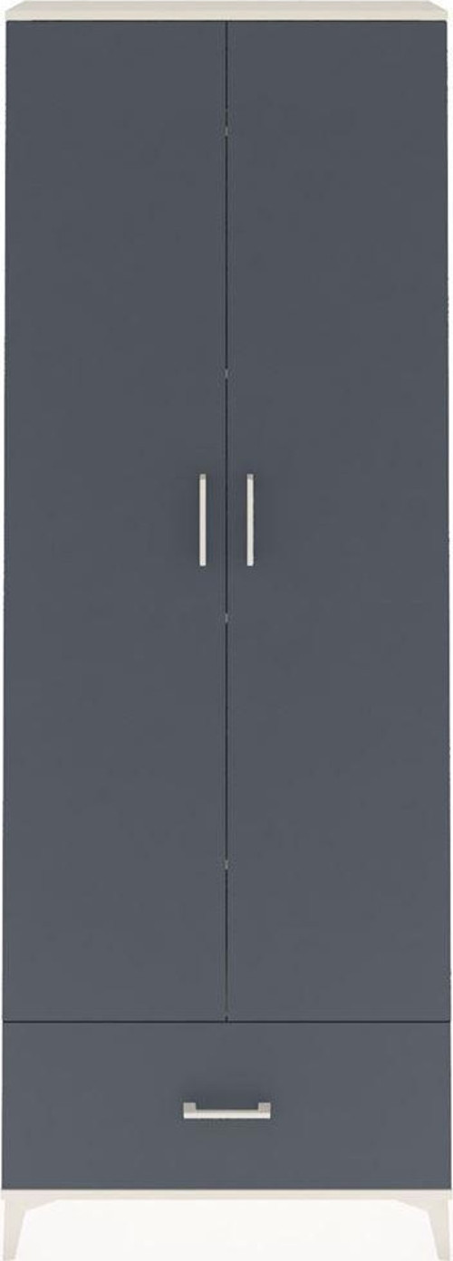 Arges Dolap 5 Raflı 1 Çekmeceli 2 Kapaklı 88 x 30 x 243 cm Aytaşı - Antrasit