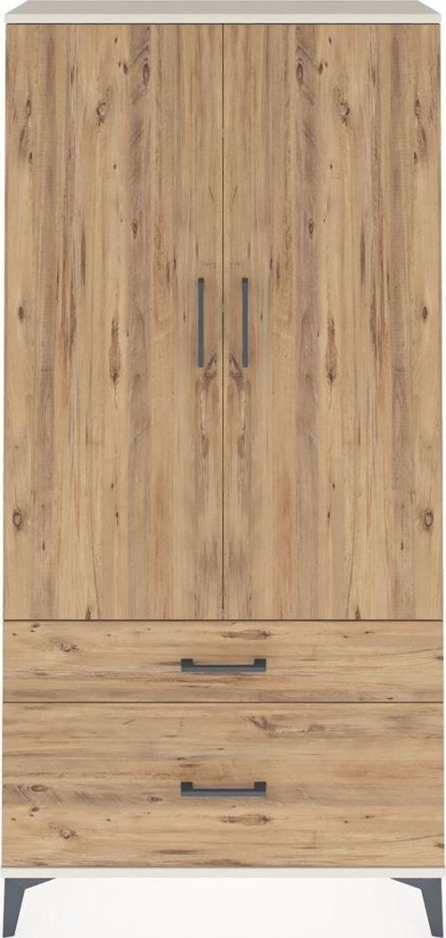 Arges Dolap 4 Raflı 2 Çekmeceli 2 Kapaklı 88x30x182 Aytaşı-Çam