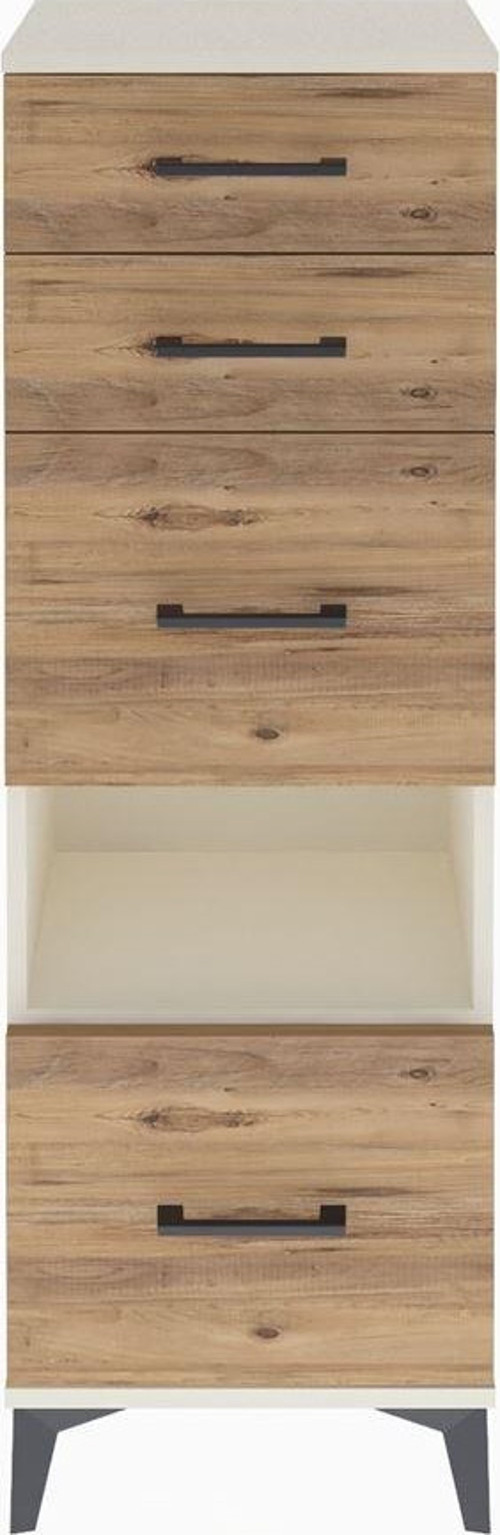 Arges Dolap Tek Raflı 4 Çekmeceli 44x30x134 Aytaşı-Çam