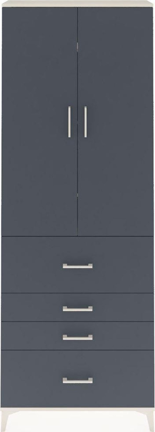 Arges Dolap 4 Raflı 4 Çekmeceli 2 Kapaklı 88x30x243 Aytaşı-Antrasit