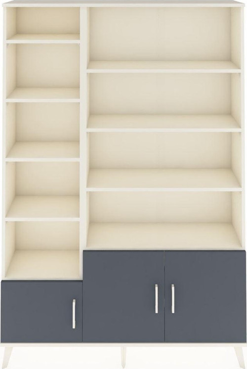 Arges Dolap 10 Raflı 3 Kapaklı 132x30x195 Aytaşı-Antrasit/Aytaşı