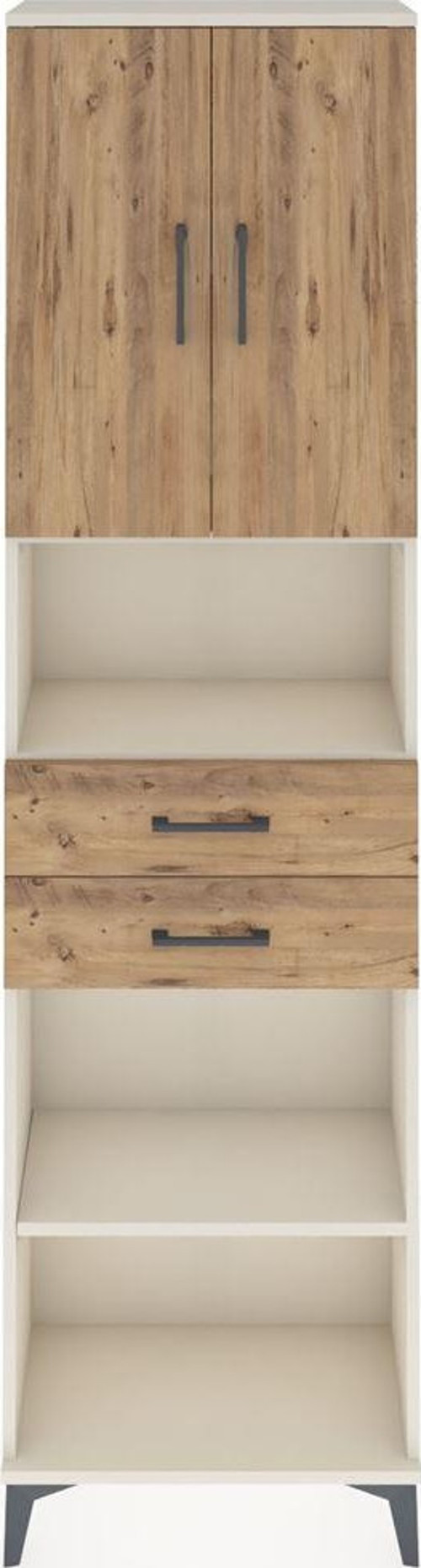 Arges Dolap 4 Raflı 2 Çekmeceli 2 Kapaklı 60x30x221 Aytaşı-Çam