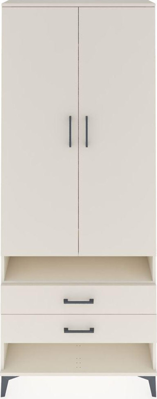 Arges Dolap 3 Raflı 2 Çekmeceli Tek Askılı 88x30x221 Aytaşı-Aytaşı