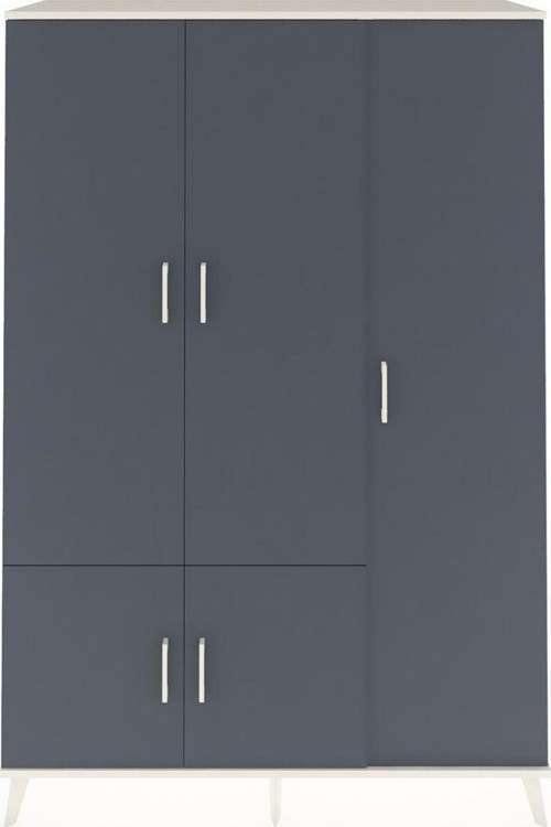 Hyperion Gardrop 7 Raflı 5 Kapaklı 1 Askılı 132 x 44 x 195 cm Aytaşı - Antrasit