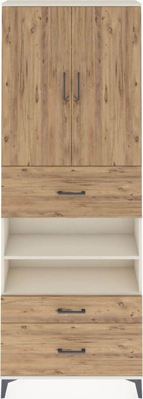 Arges Dolap 5 Raflı 3 Çekmeceli 2 Kapaklı 88x30x243 Aytaşı-Çam