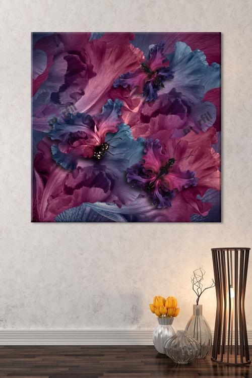 Soyut Sanatsal Mor Modern Kanvas Tablo