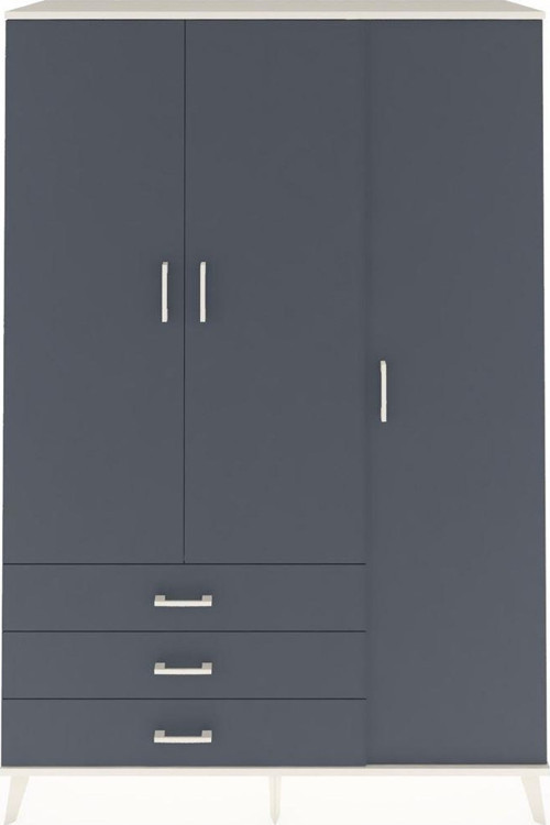 Hyperion Gardrop 6 Raflı 3 Çekmeceli Tek Askılı 132x44x195 Aytaşı-Antrasit