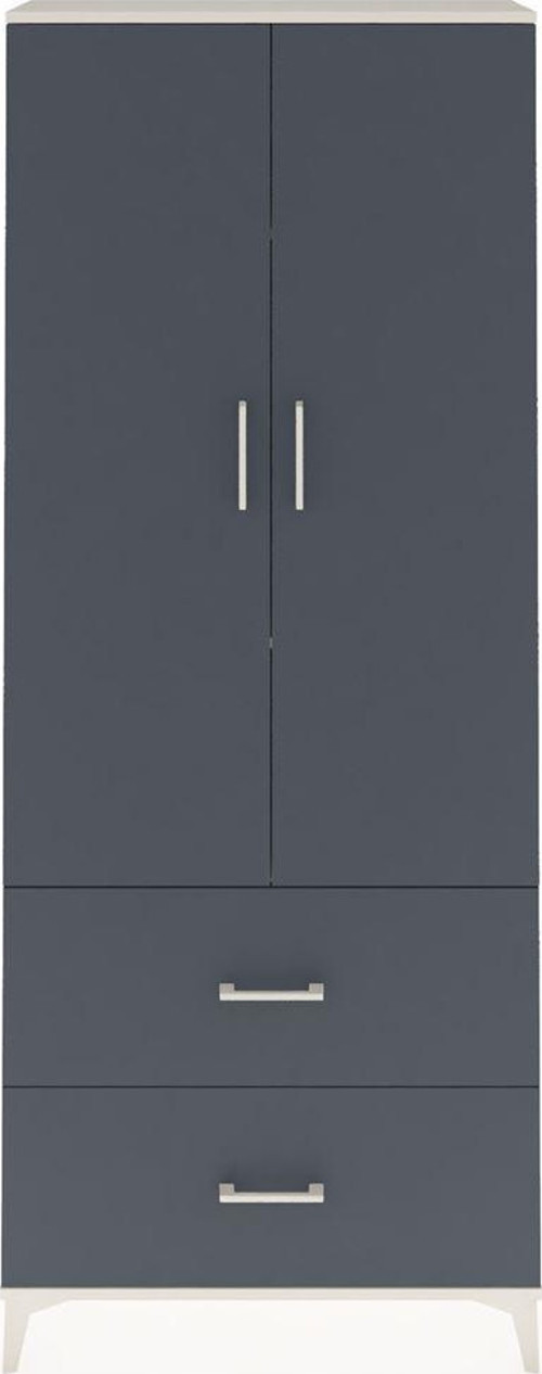 Arges Dolap 3 Raflı 2 Çekmeceli 2 Kapaklı 88x30x221 Aytaşı-Antrasit