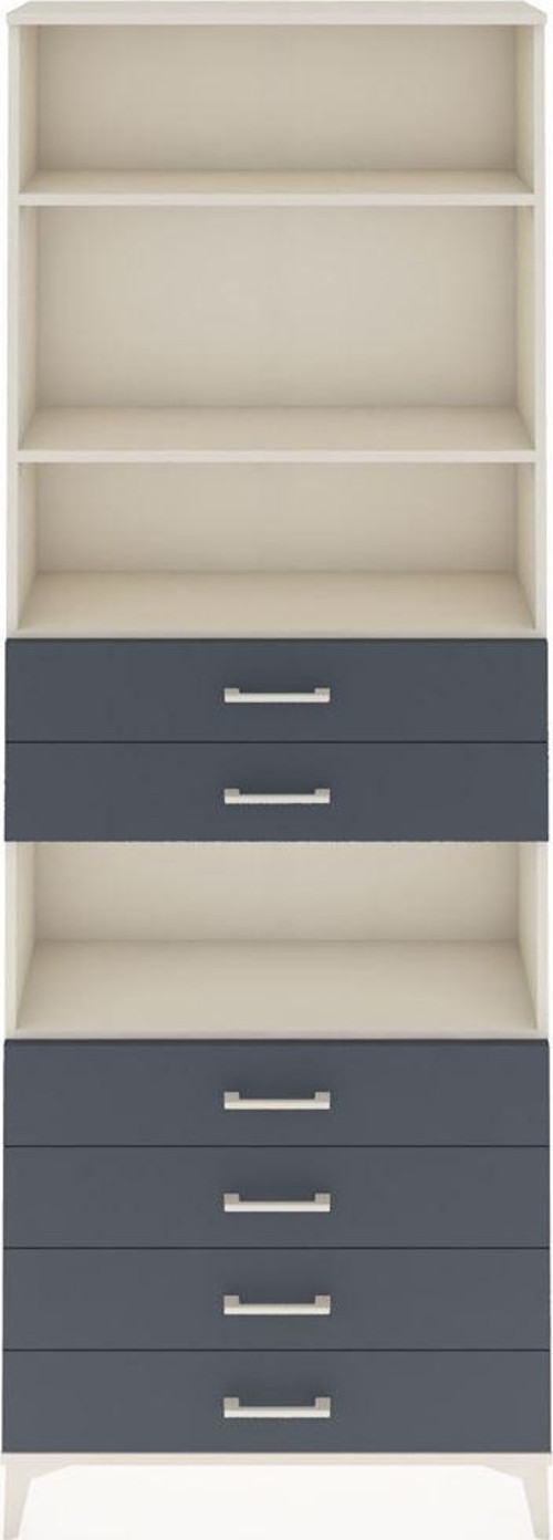 Arges Dolap 4 Raflı 6 Çekmeceli 88x30x243 Aytaşı-Antrasit