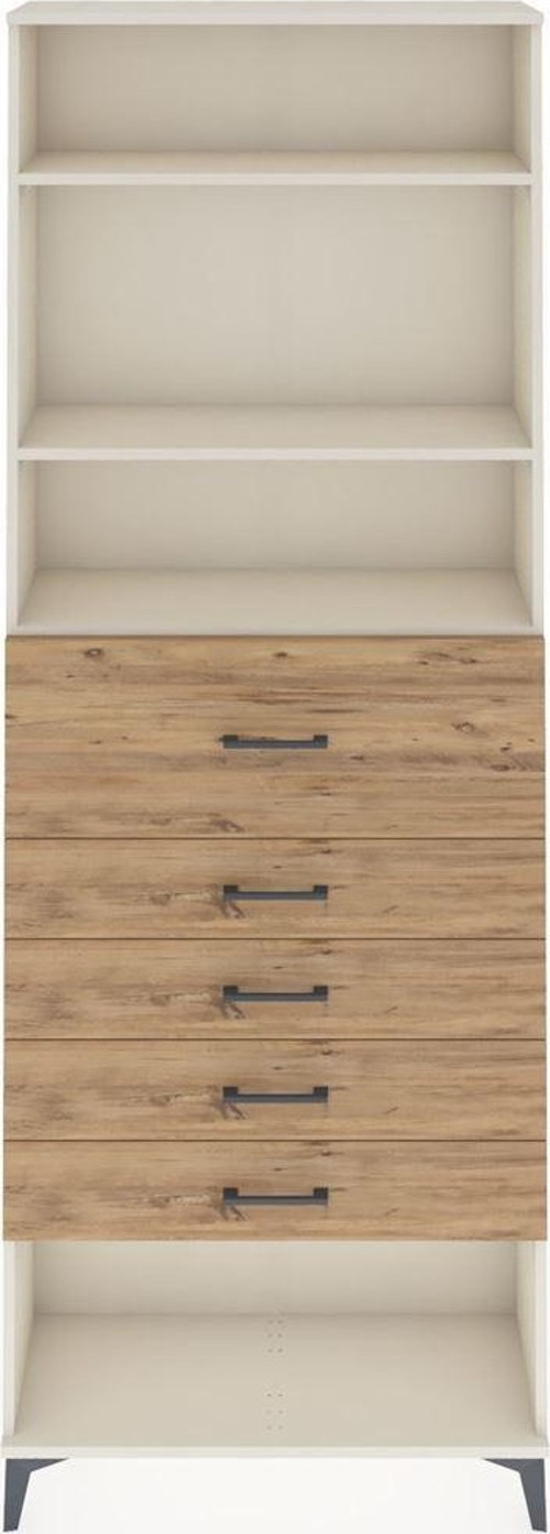 Arges Dolap 3 Raflı 5 Çekmeceli 88x30x243 Aytaşı-Çam
