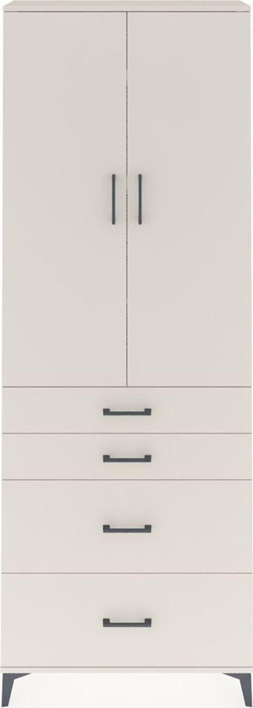 Arges Dolap 4 Raflı 4 Çekmeceli 2 Kapaklı 88 x 30 x 243 cm Aytaşı - Aytaşı