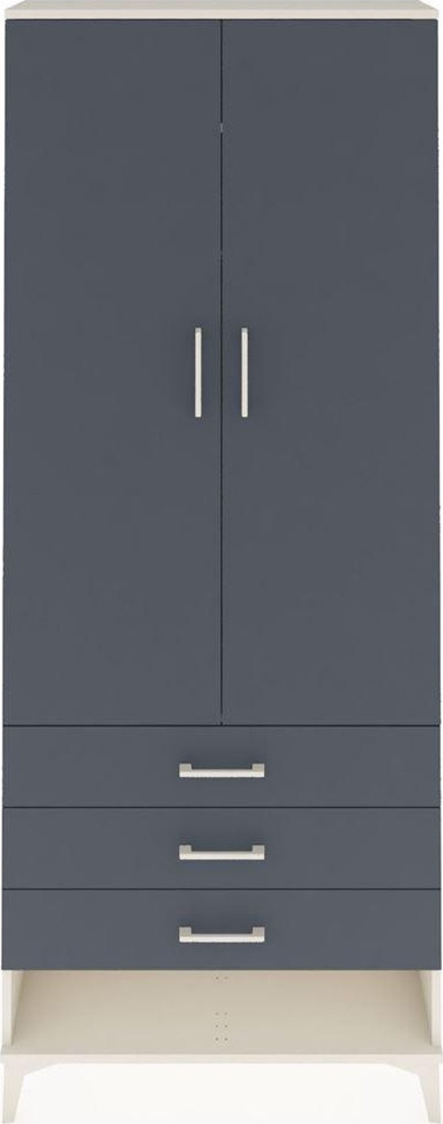 Arges Dolap 2 Raflı 3 Çekmeceli 1 Askılı 88 x 30 x 221 cm Aytaşı - Antrasit