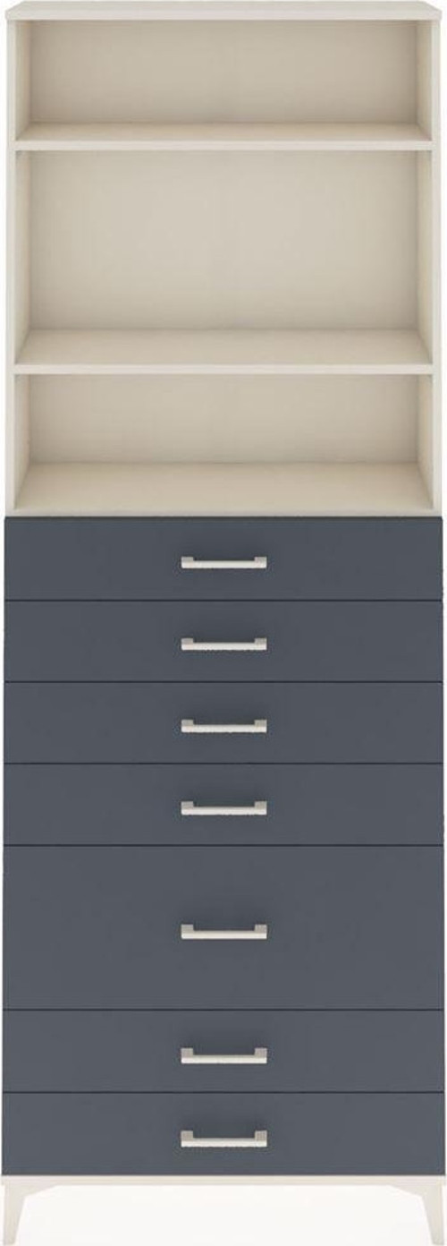 Arges Dolap 3 Raflı 7 Çekmeceli 88x30x243 Aytaşı-Antrasit