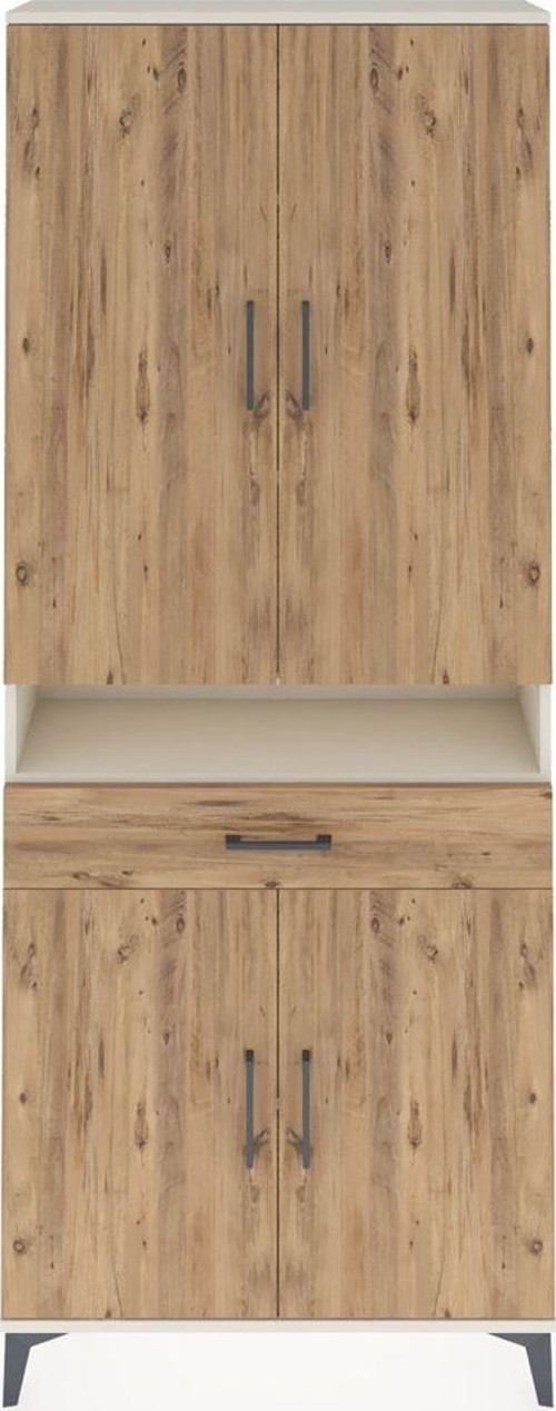 Arges Dolap 5 Raflı 1 Çekmeceli 4 Kapaklı 88 x 30 x 221 cm Aytaşı - Çam