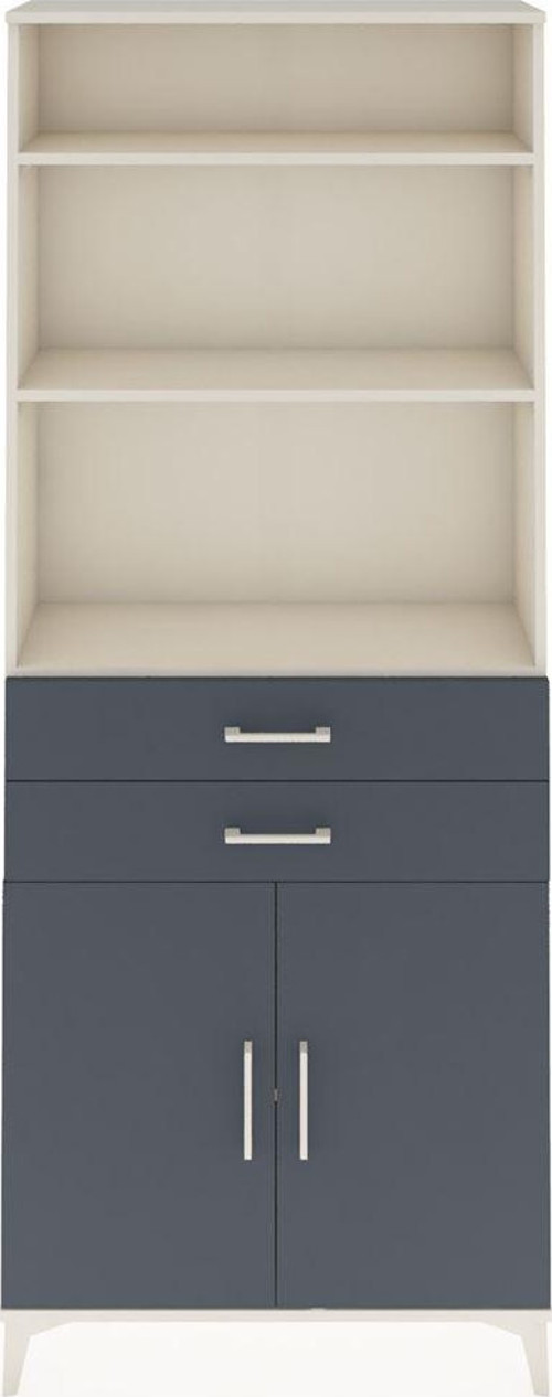 Arges Dolap 4 Raflı 2 Çekmeceli 2 Kapaklı 88x30x221 Aytaşı-Antrasit