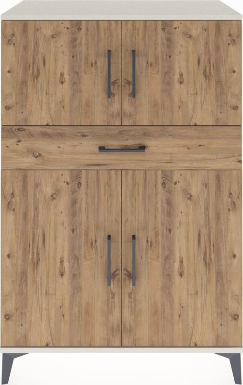 Hyperion Dolap 2 Raflı Tek Çekmeceli 4 Kapaklı 88x44x134 Aytaşı-Çam