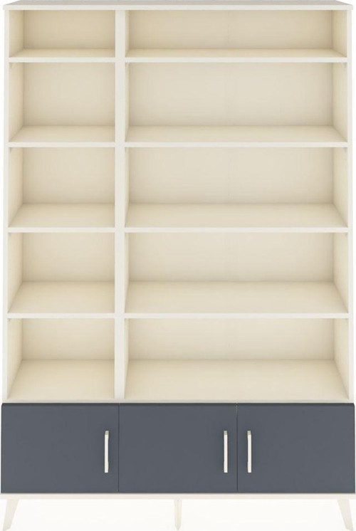 Arges Dolap 10 Raflı 3 Kapaklı 132 x 30 x 195 cm Aytaşı - Antrasit - Aytaşı