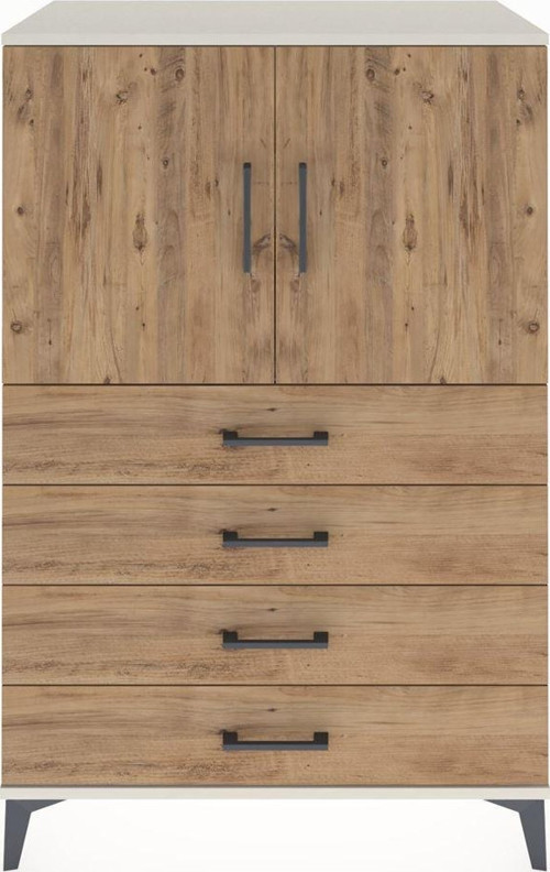 Hyperion Dolap 2 Raflı 4 Çekmeceli 2 Kapaklı 88 x 44 x 134 cm Aytaşı - Çam