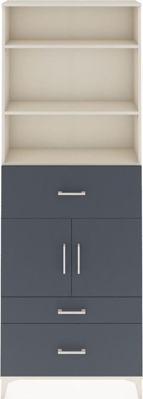 Arges Dolap 4 Raflı 3 Çekmeceli 2 Kapaklı 88x30x243 Aytaşı-Antrasit