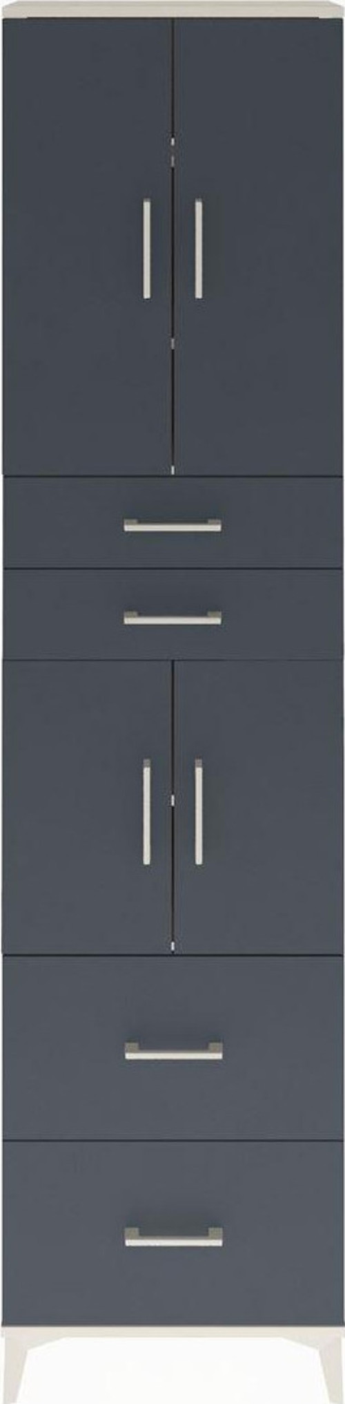 Arges Dolap 5 Raflı 4 Çekmeceli 4 Kapaklı 60x30x243 Aytaşı-Antrasit