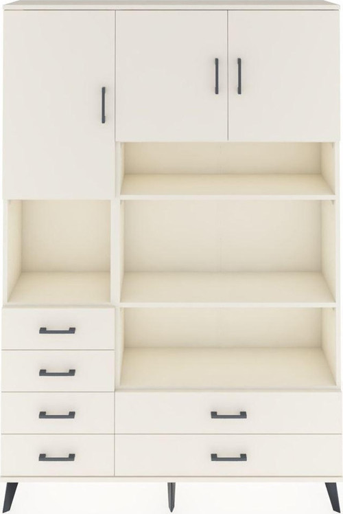 Arges Gardrop 9 Raflı 6 Çekmeceli 3 Kapaklı 132x30x195 Aytaşı-Aytaşı