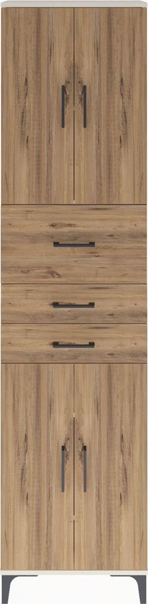 Arges Dolap 4 Raflı 3 Çekmeceli 4 Kapaklı 60x30x243 Aytaşı-Çam