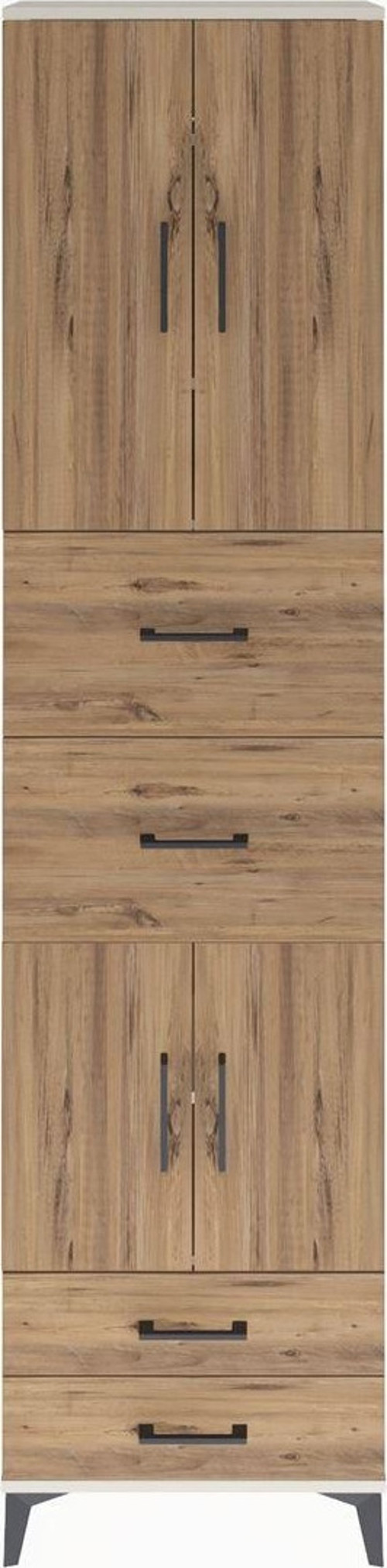 Arges Dolap 5 Raflı 4 Çekmeceli 4 Kapaklı 60x30x243 Aytaşı-Çam