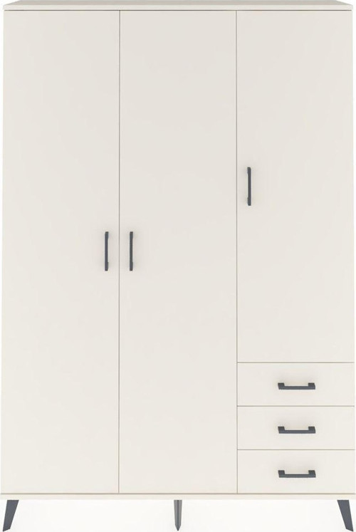 Arges Gardrop 6 Raflı 3 Çekmeceli Tek Askılı 132x30x195 Aytaşı-Aytaşı