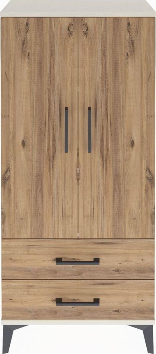 Arges Dolap 3 Raflı 2 Çekmeceli 2 Kapaklı 60 x 30 x 134 cm Aytaşı - Çam