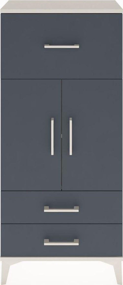 Hyperion Dolap 2 Raflı 3 Çekmeceli 2 Kapaklı 60x44x134 Aytaşı-Antrasit
